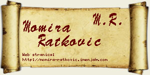 Momira Ratković vizit kartica